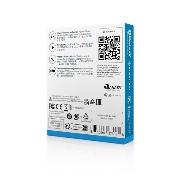 Bluetooth USB адаптер Sennheiser BTD 700 с aptX Lossless Auracast IM700434 фото